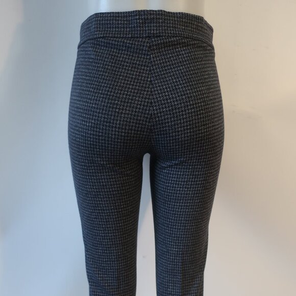 Women Avenue Montaigne Leo F1683 Navy Gray Flat Front Pull-On Flared Pants 6 - Picture 9 of 11